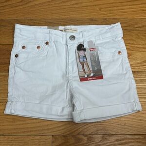 Levi’s Girls White Adjustable Shorts